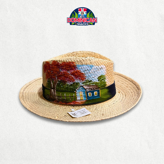 Sombrero con diseño de campo extravagante: estilo dominicano hecho a mano