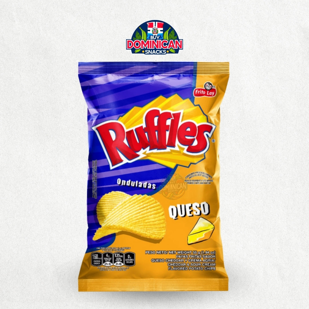 Cheddar Ruffles Potato Chips - Dominican Chips Cheesy Delight | - 55g ...