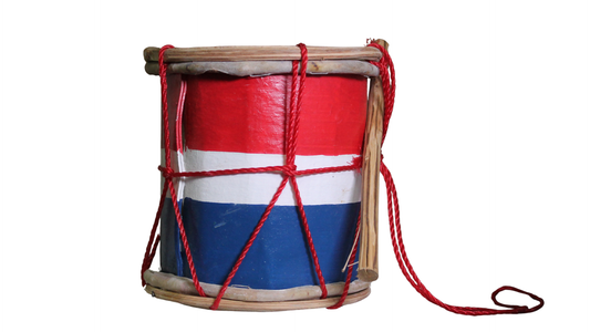 Tambor con la bandera de República Dominicana: souvenir cultural hecho a mano