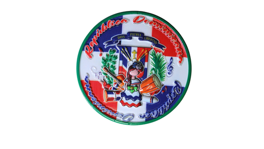 Dominican Republic Cultural Decorative Plate - Vibrant Folk Music Art