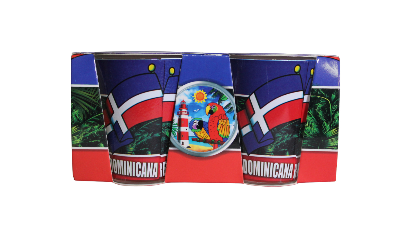 Tropical Parrot & Lighthouse Cup Set - Shot Glasses – República Dominicana
