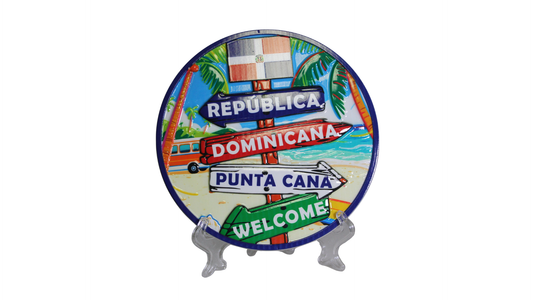 Decorative Plate Republica Dominicana - Tropical and Colorful Design
