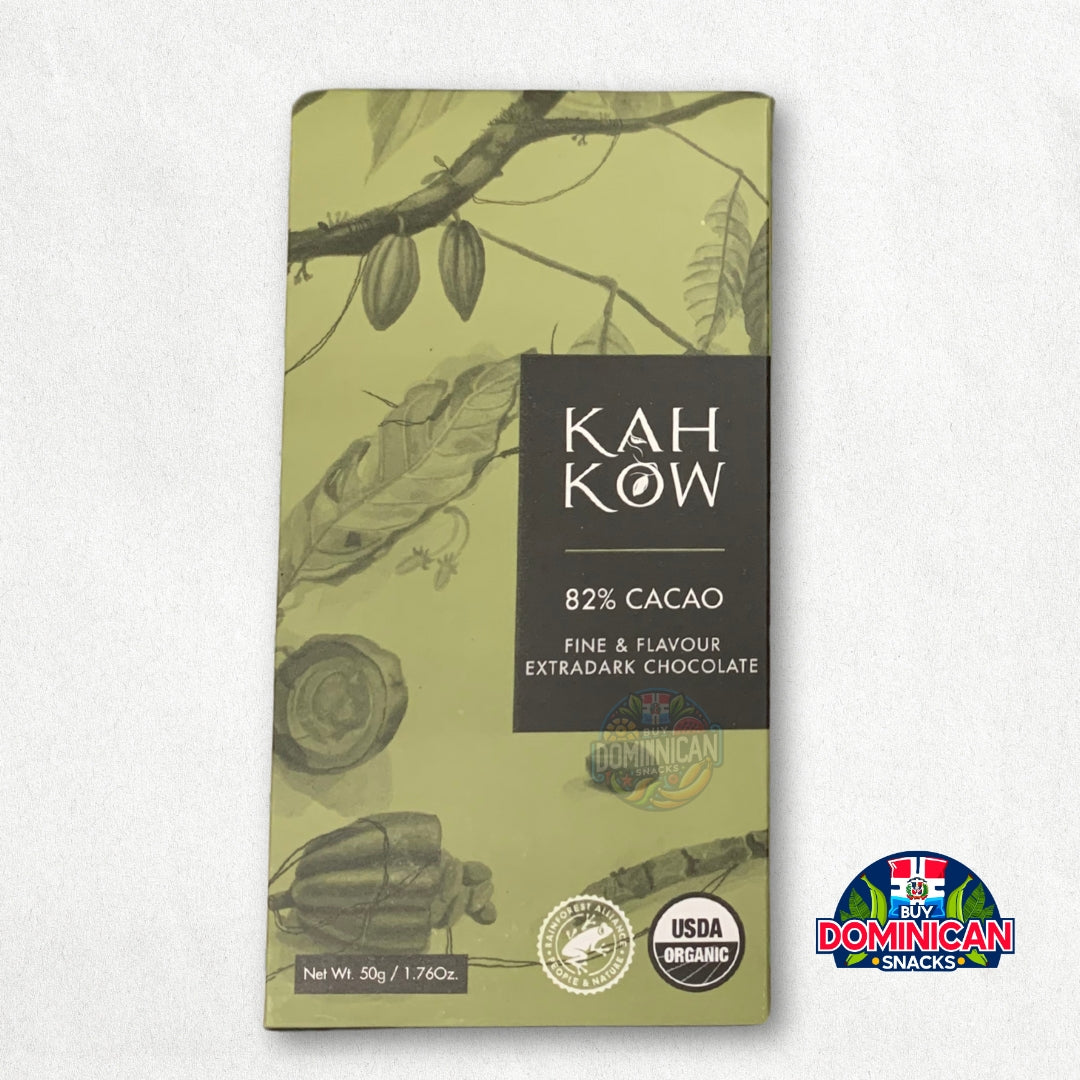 Chocolate Orgánico Kah Kow 82% - 50g de chocolate de lujo